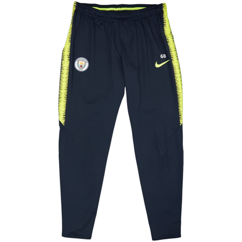 2018-19 Manchester City Player Issue Nike Track Pants/Bottoms #68 - 6/10 - (L)