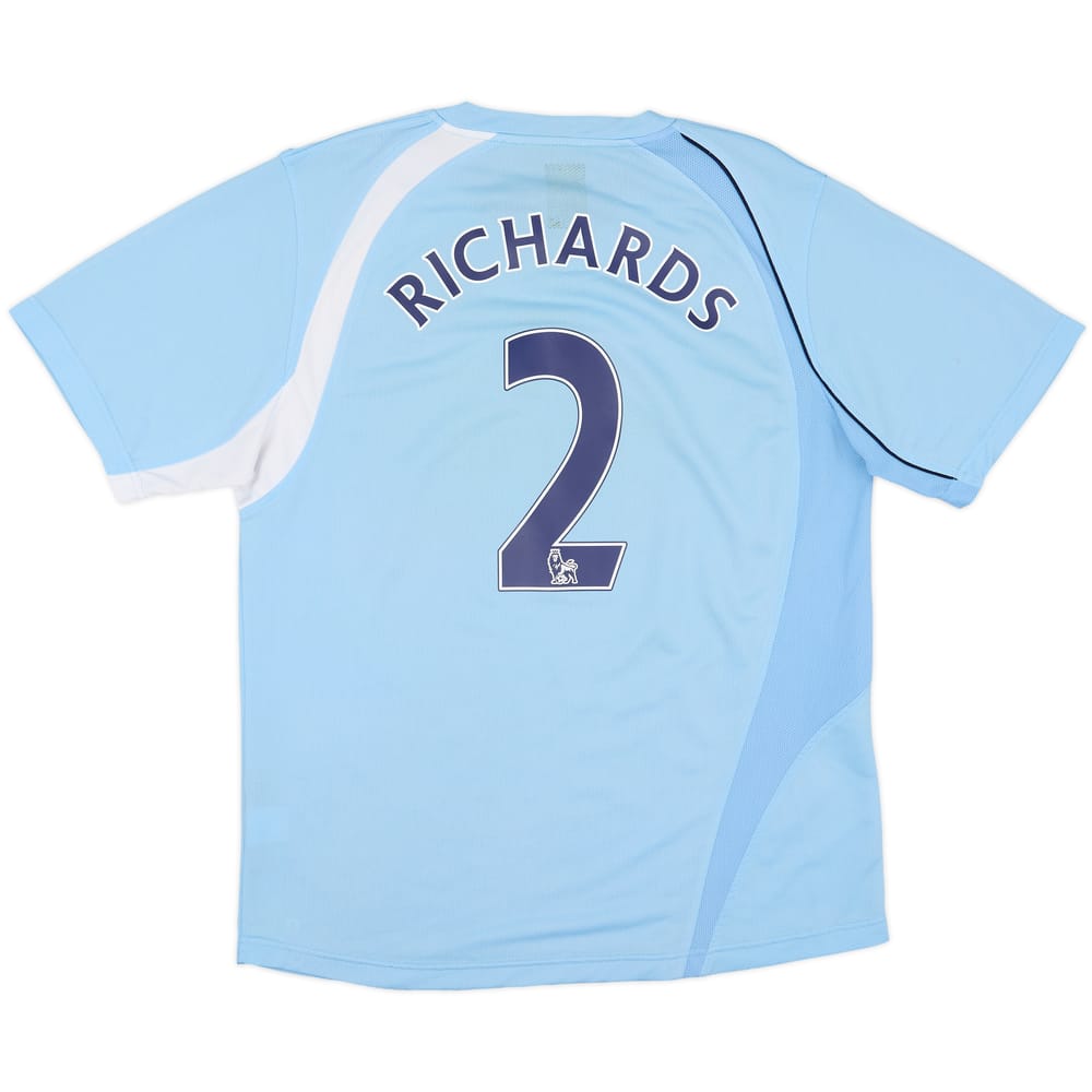 2008-09 Manchester City Home Shirt Richards #2 - 7/10 - (L)