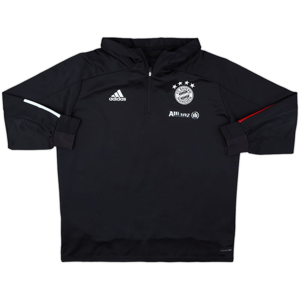 2020-21 Bayern Munich adidas 1/4 Zip Hooded Sweat Top - 6/10 - (L)