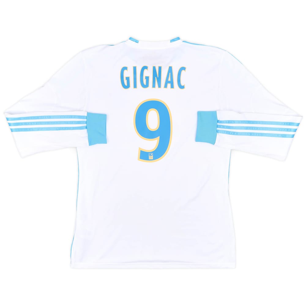 2013-14 Olympique Marseille Home L/S Shirt Gignac #9 - 8/10 - (M)