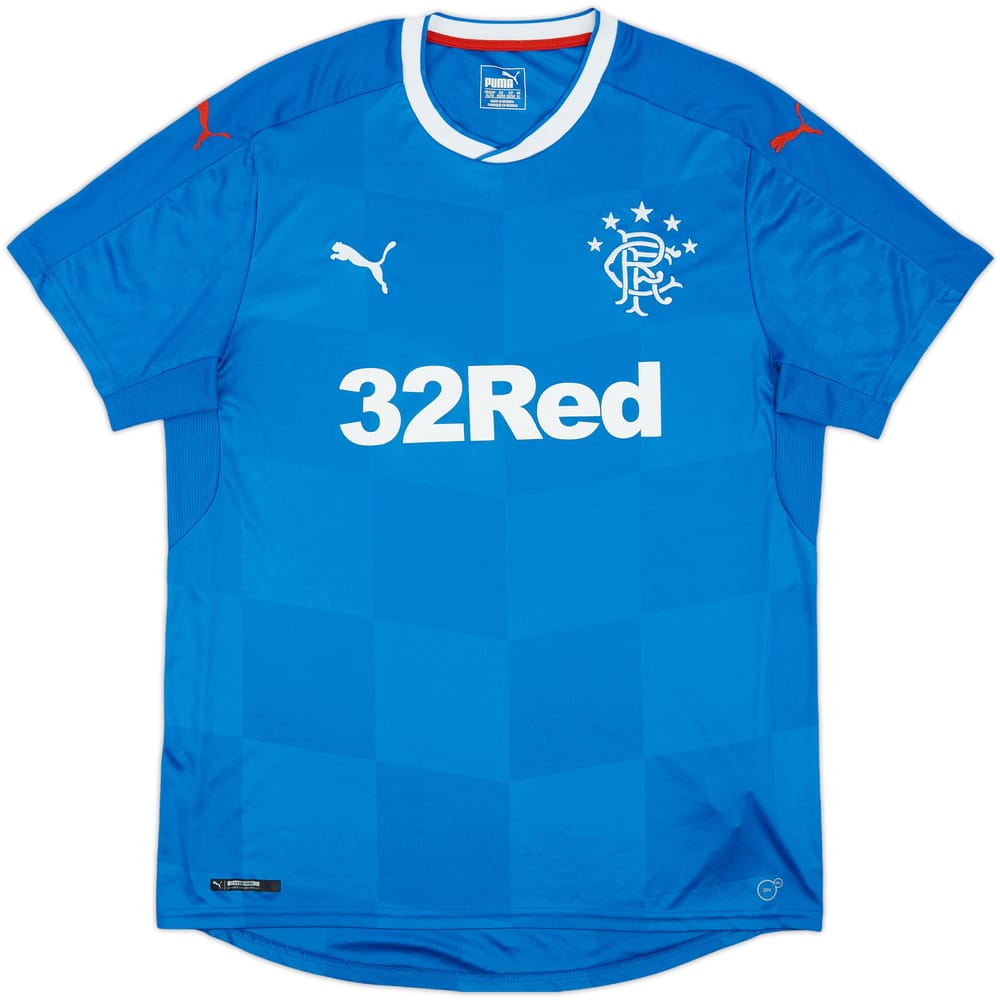 2016-18 Rangers Home Shirt - 8/10 - (XL)