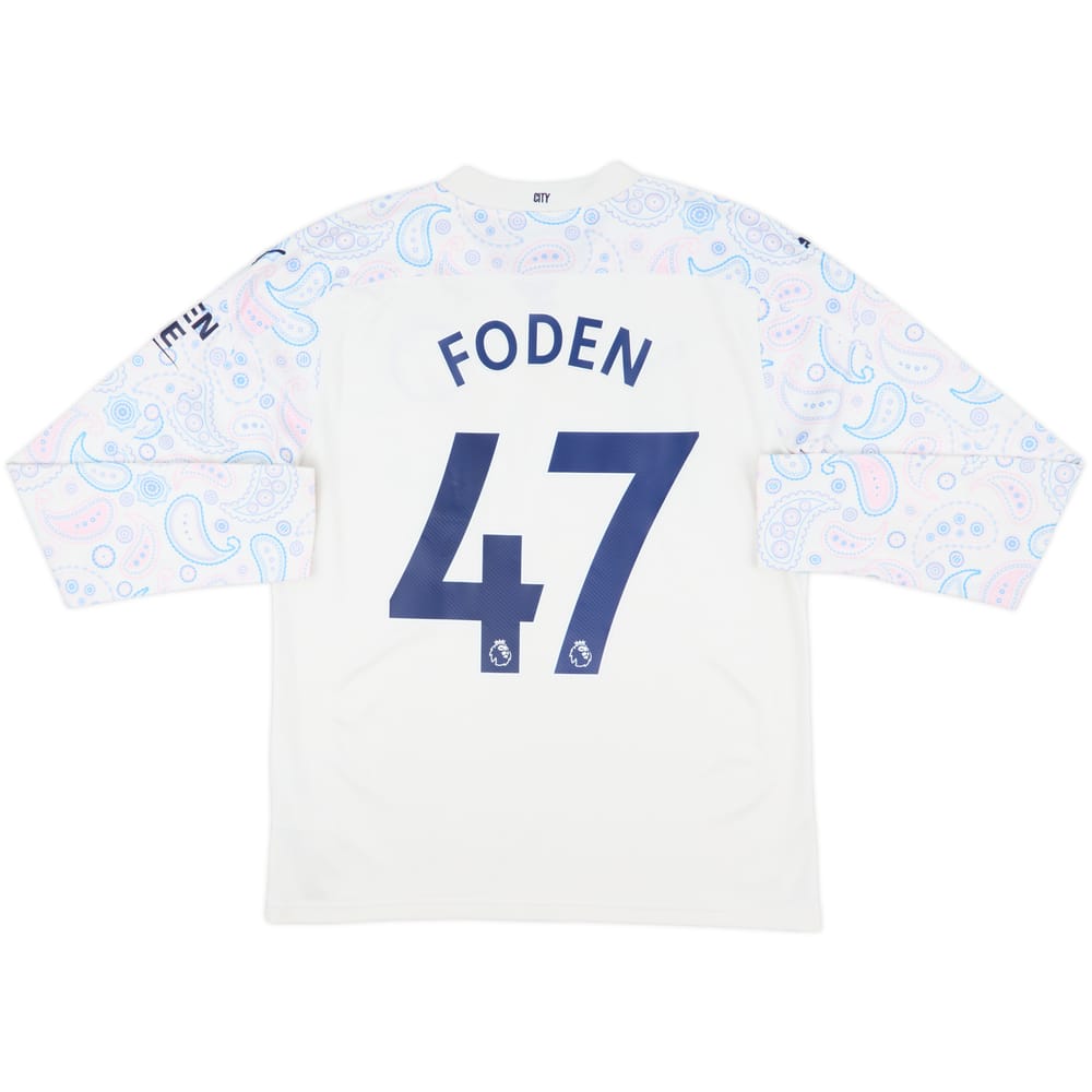 2020-21 Manchester City Third L/S Shirt Foden #47 - 9/10 - (M)