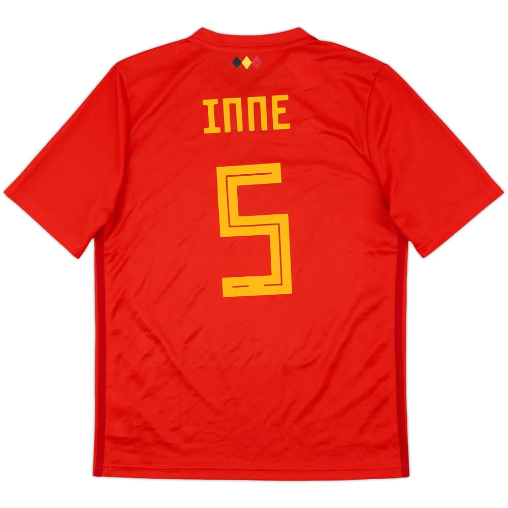 2018-19 Belgium Home Shirt Inne #5 - 8/10 - (XL.Boys)