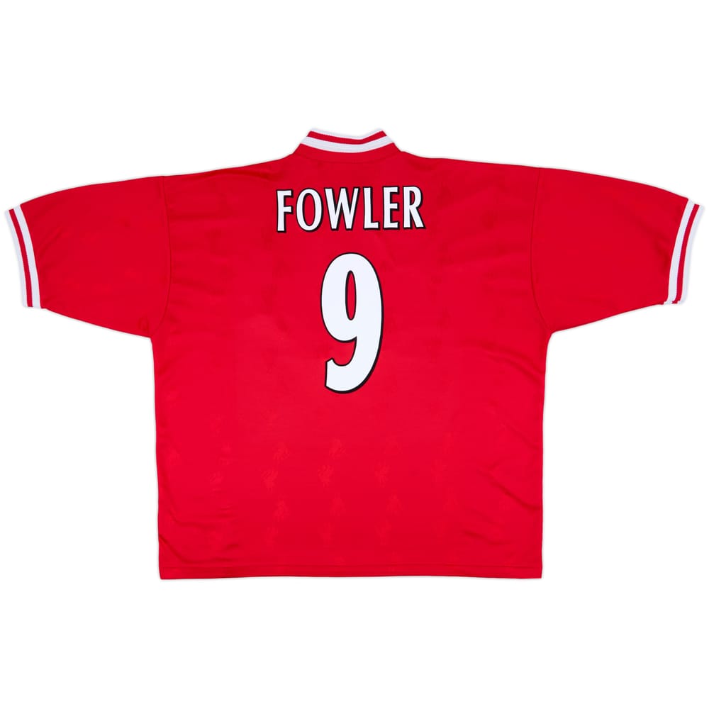 1996-98 Liverpool Home Shirt Fowler #9 - 9/10 - (XXL)