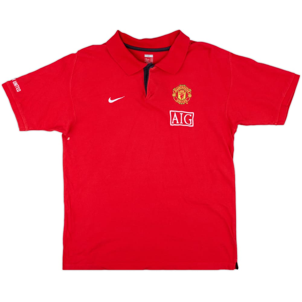 2008-09 Manchester United Nike Polo Shirt - 9/10 - (XL)