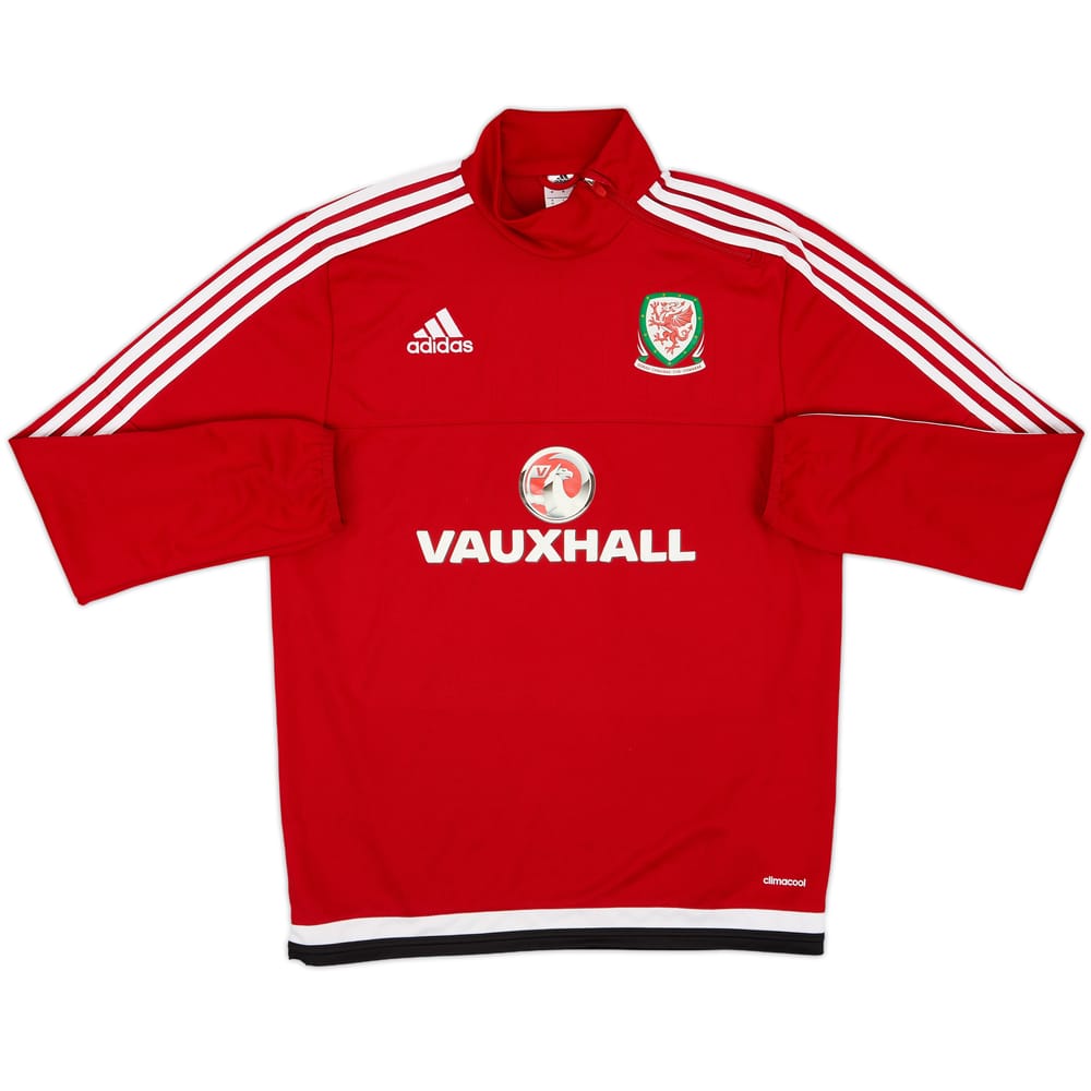 2015-16 Wales adidas 1/4 Zip Drill Top - 8/10 - (M)