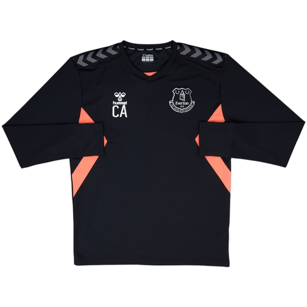 2020-21 Everton Staff Issue Hummel Training L/S Shirt 'CA' - 9/10 - (M)