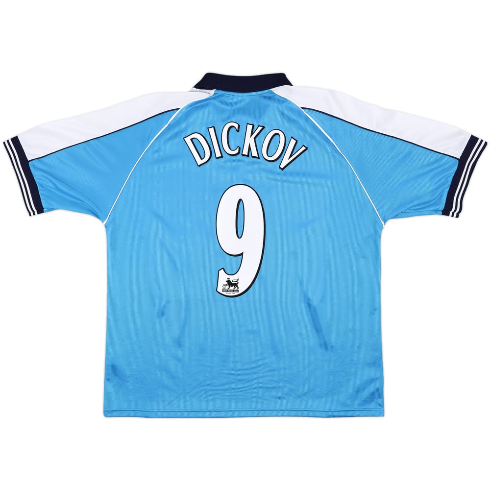 1999-01 Manchester City Home Shirt Dickov #9 - 8/10 - (L)