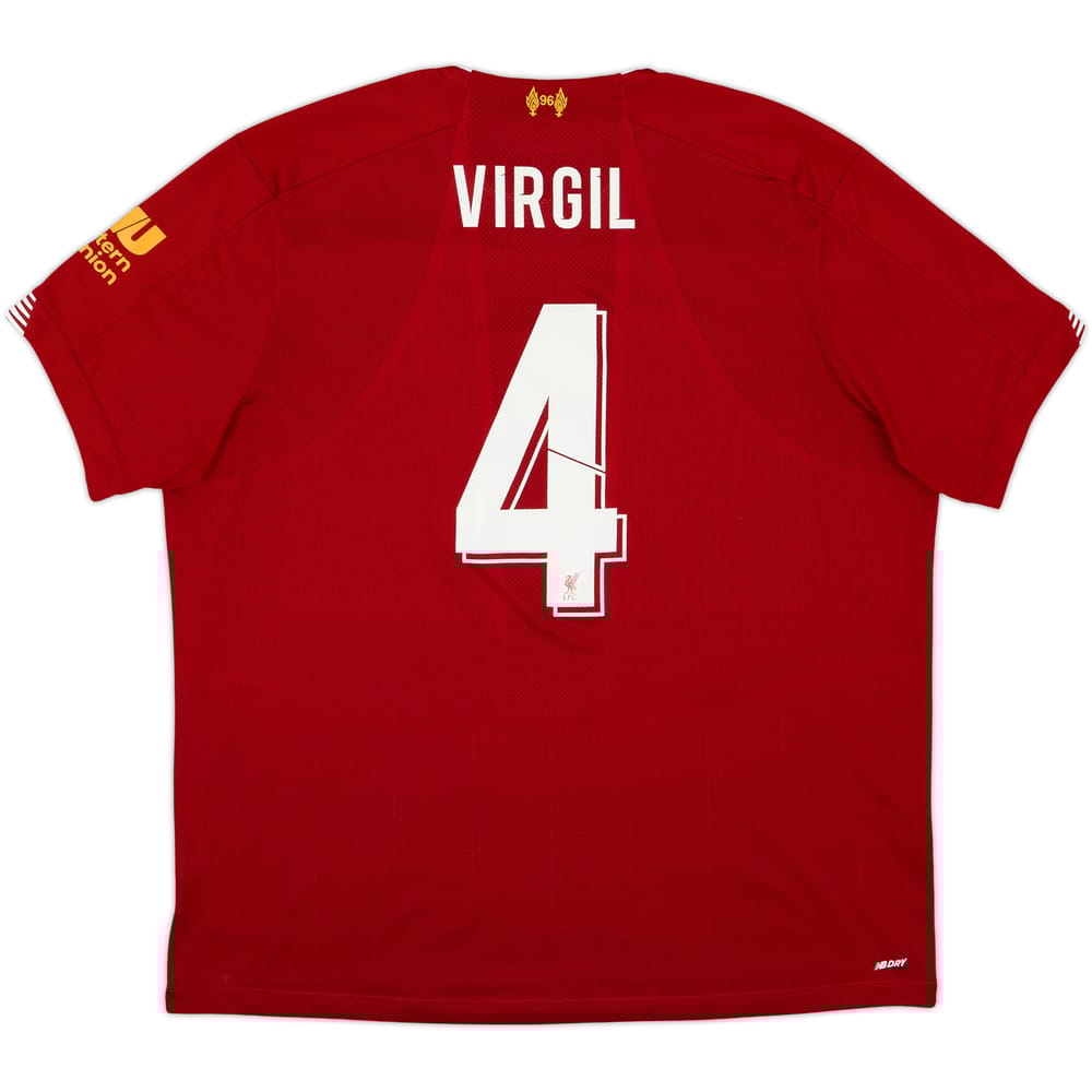 2019-20 Liverpool Home Shirt Virgil #4 - 8/10 - (XXL)