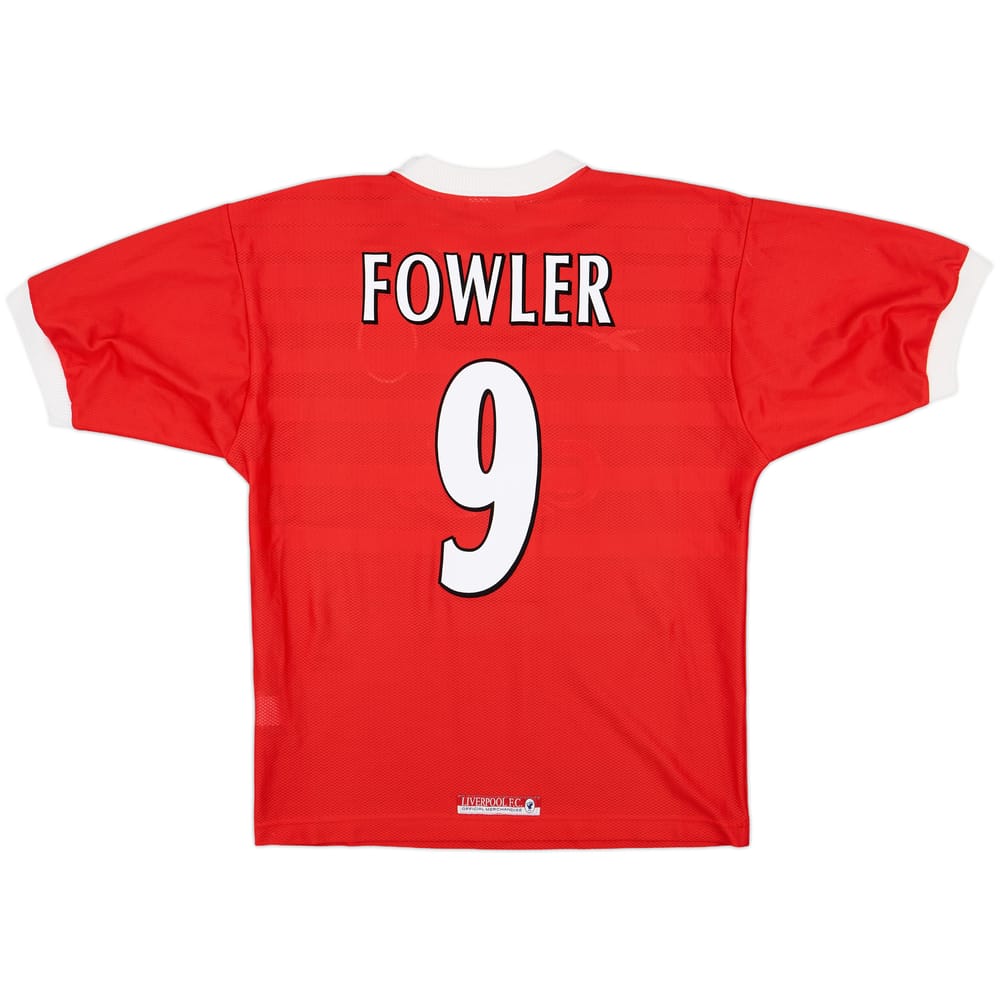 1998-00 Liverpool Home Shirt Fowler #9 - 6/10 - (M)