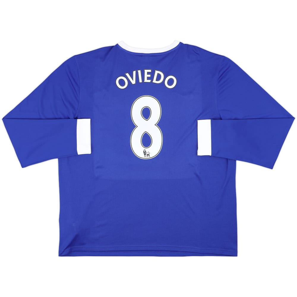 2012-13 Everton Home L/S Shirt Oviedo #8 - 8/10 - (XXL)