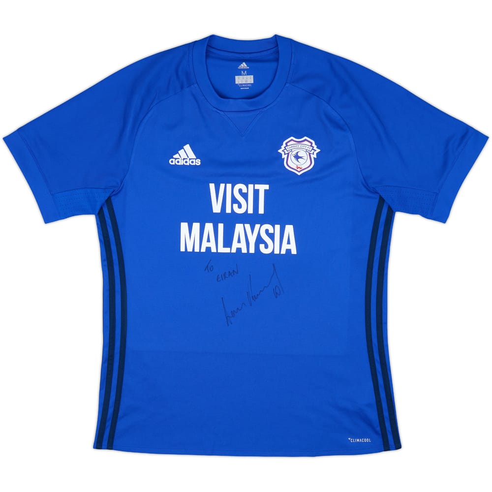 2017-18 Cardiff City Signed Home Shirt - 10/10 - (M)
