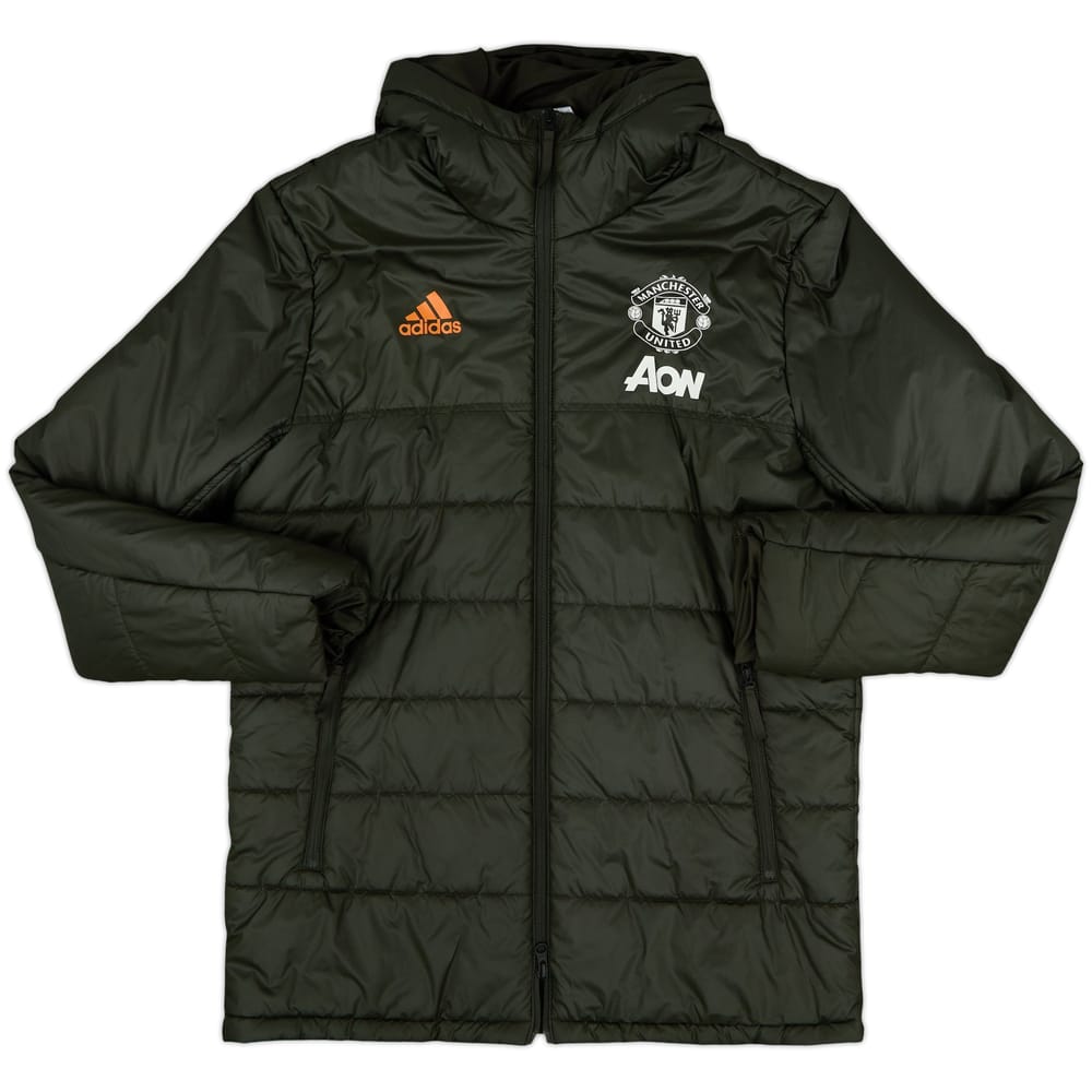 2020-21 Manchester United adidas Padded Bench Coat - 8/10 - (L)