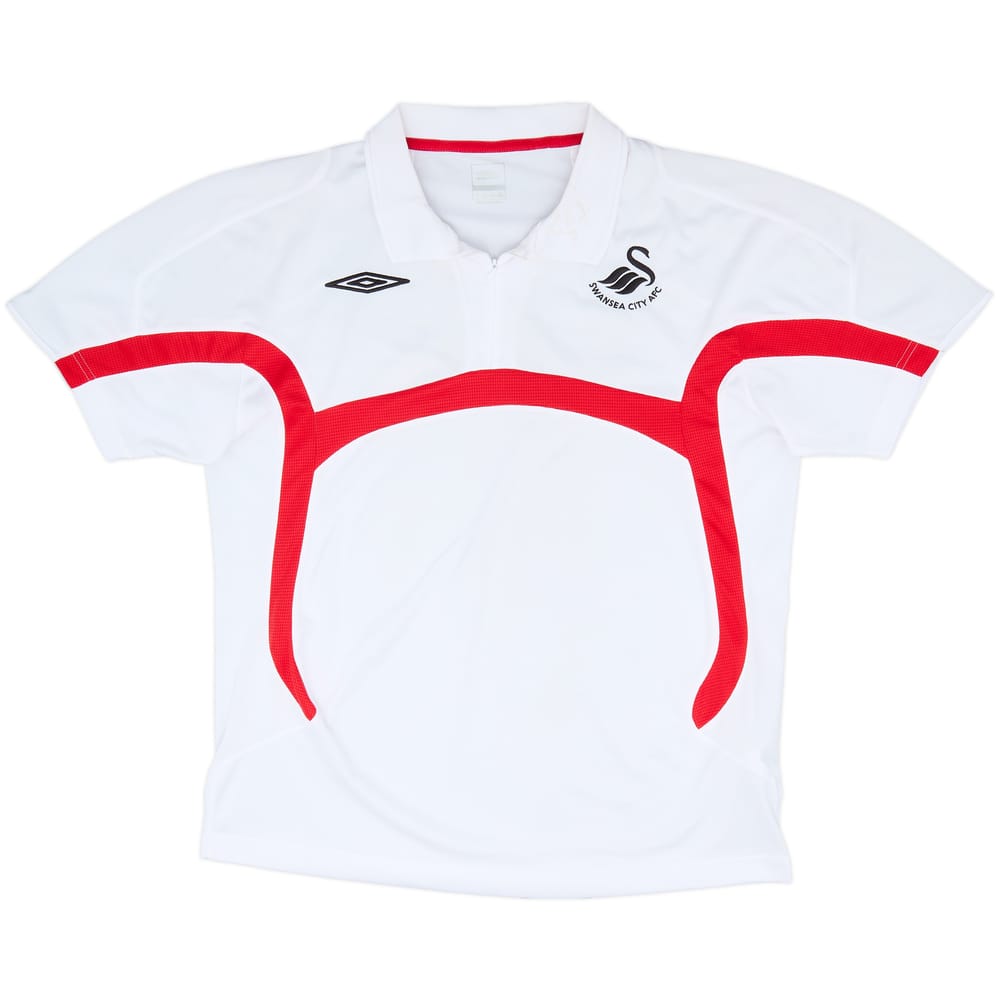 2008-09 Swansea Umbro 1/4 Zip Polo Shirt - 7/10 - (L)