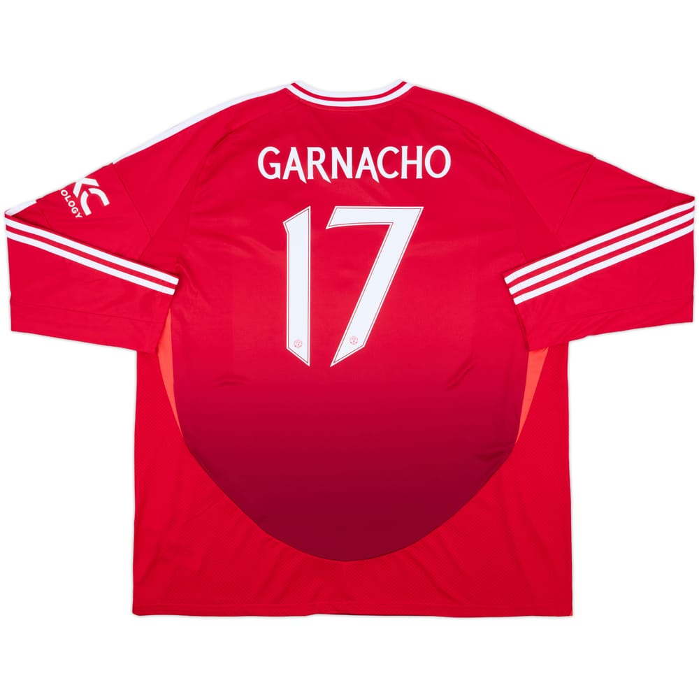 2024-25 Manchester United Home L/S Shirt Garnacho #17 - 10/10 - (3XL)
