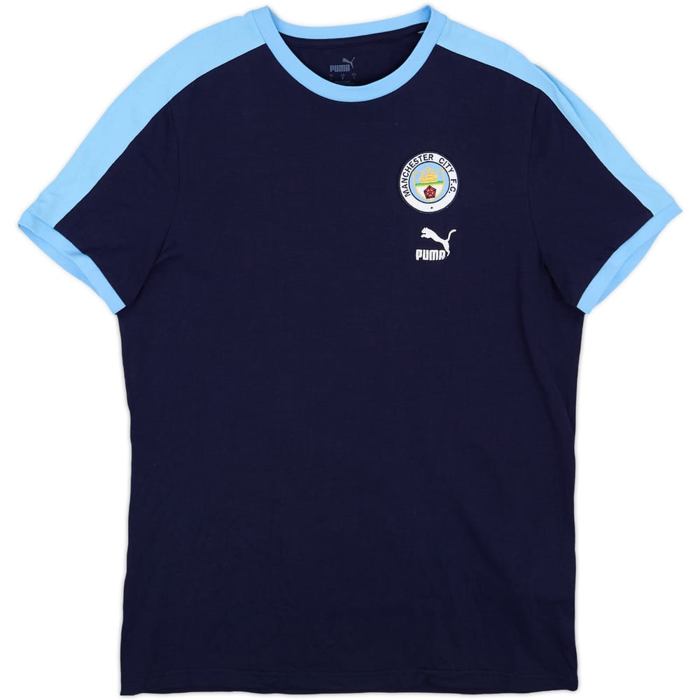 2021-22 Manchester City Puma Cotton Tee - 8/10 - (L)