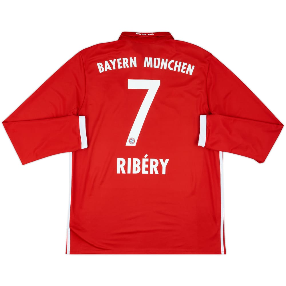 2016-17 Bayern Munich Home L/S Shirt Ribery #7 - 9/10 - (L)