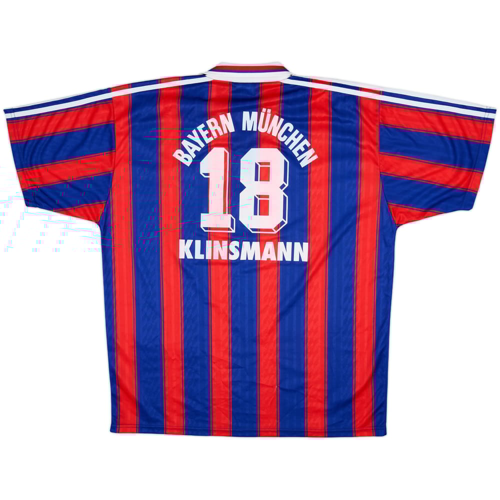 1995-97 Bayern Munich Home Shirt Klinsmann #18 - 7/10 - (XL)
