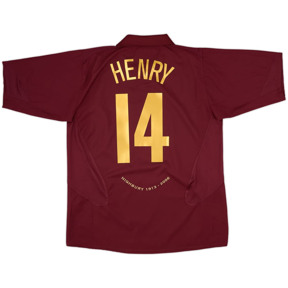 2005-06 Arsenal Home Shirt Henry #14 - 8/10 - (XL)