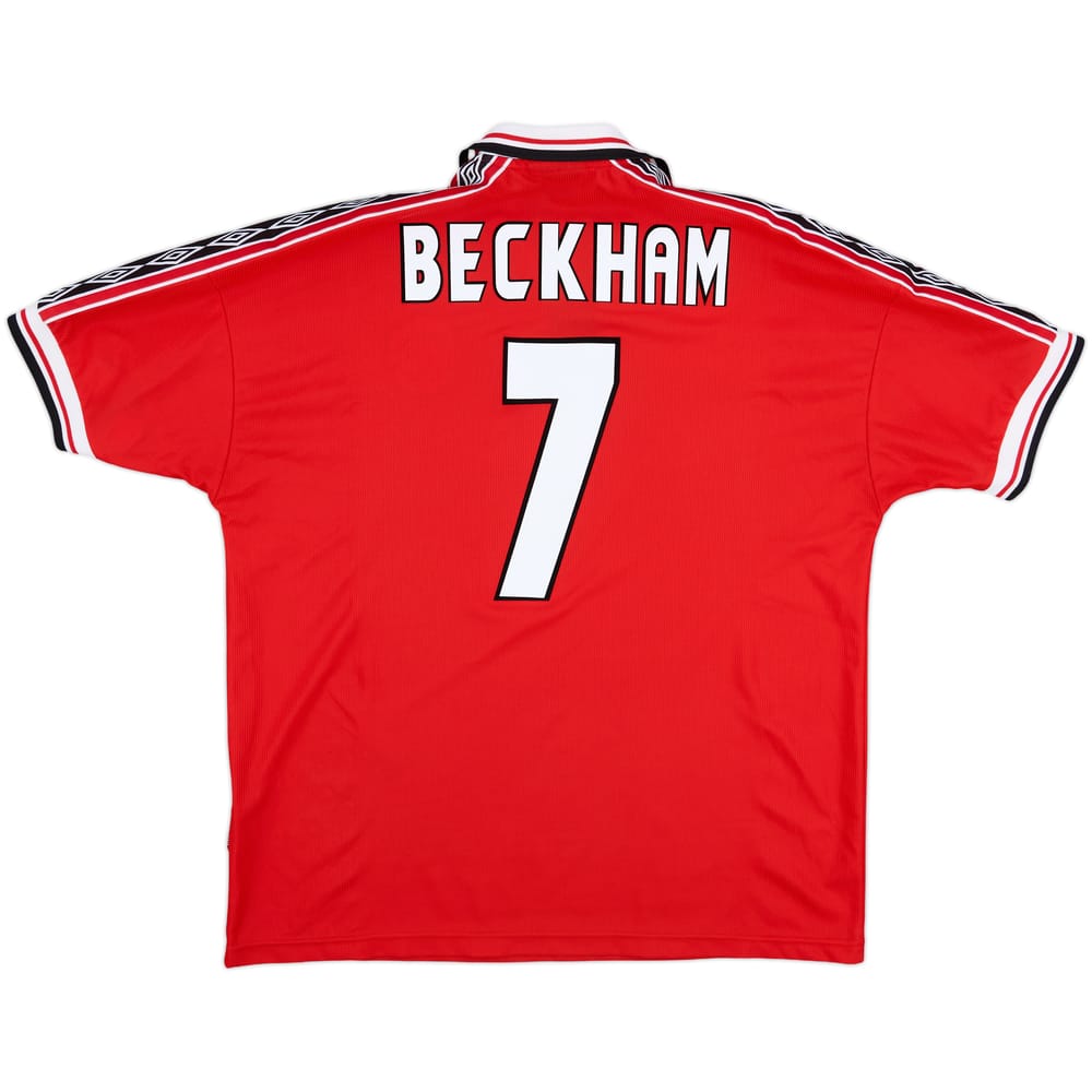 1998-00 Manchester United Home Shirt Beckham #7 - 10/10 - (XXL)