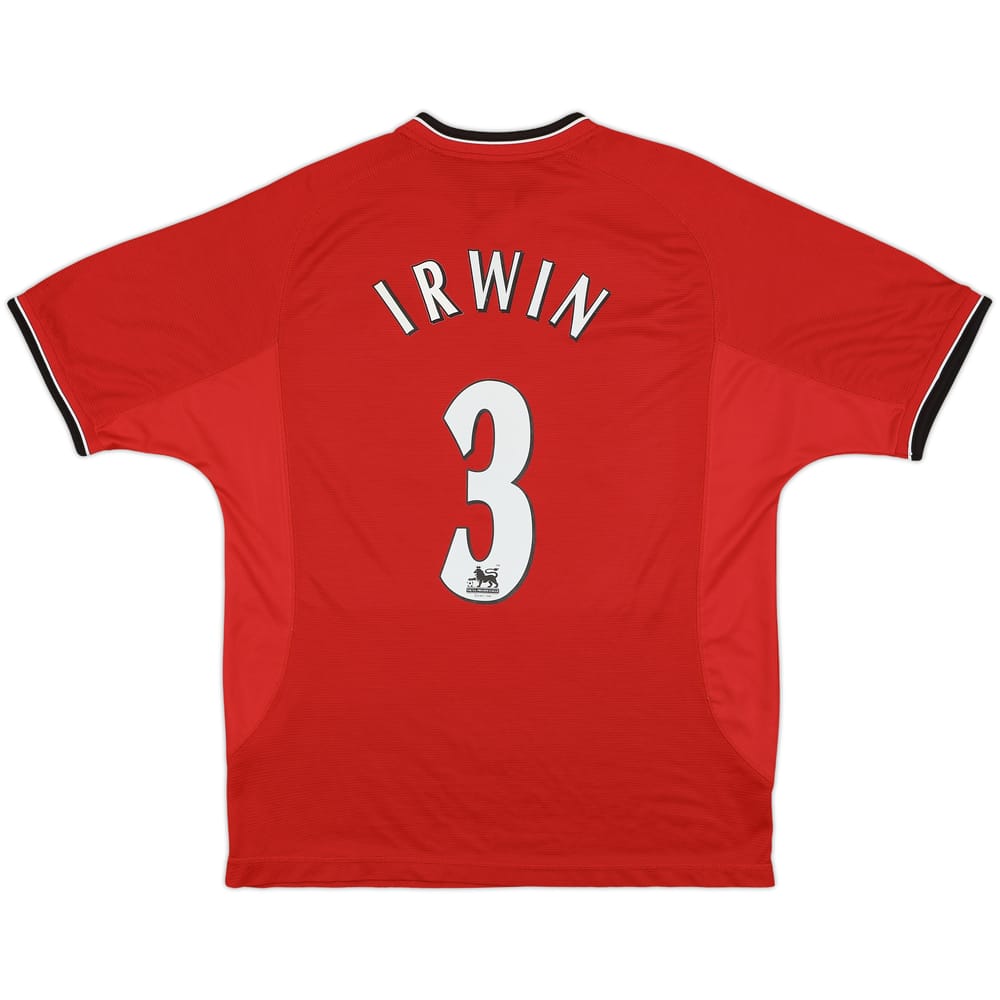2000-02 Manchester United 'Dennis Irwin Testimonial' Home Shirt Irwin #3 - 8/10 - (L)