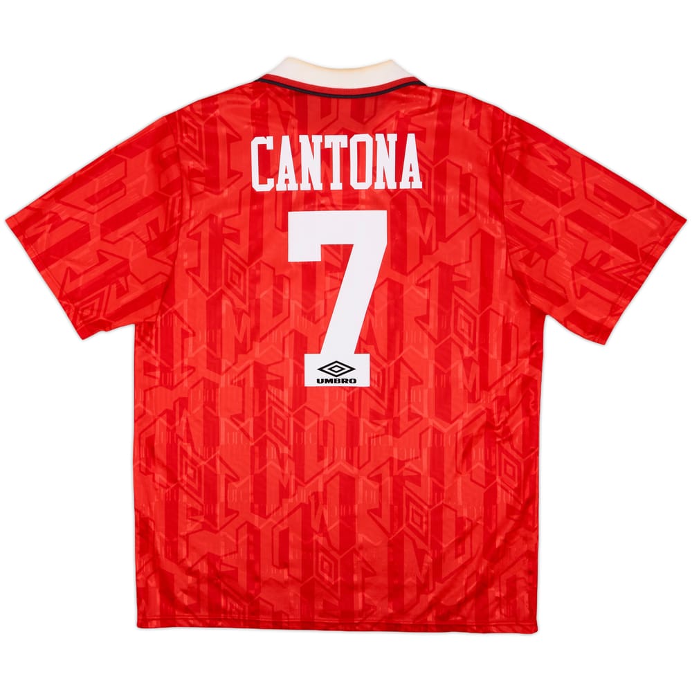 1992-94 Manchester United Home Shirt Cantona #7 - 7/10 - (XL)