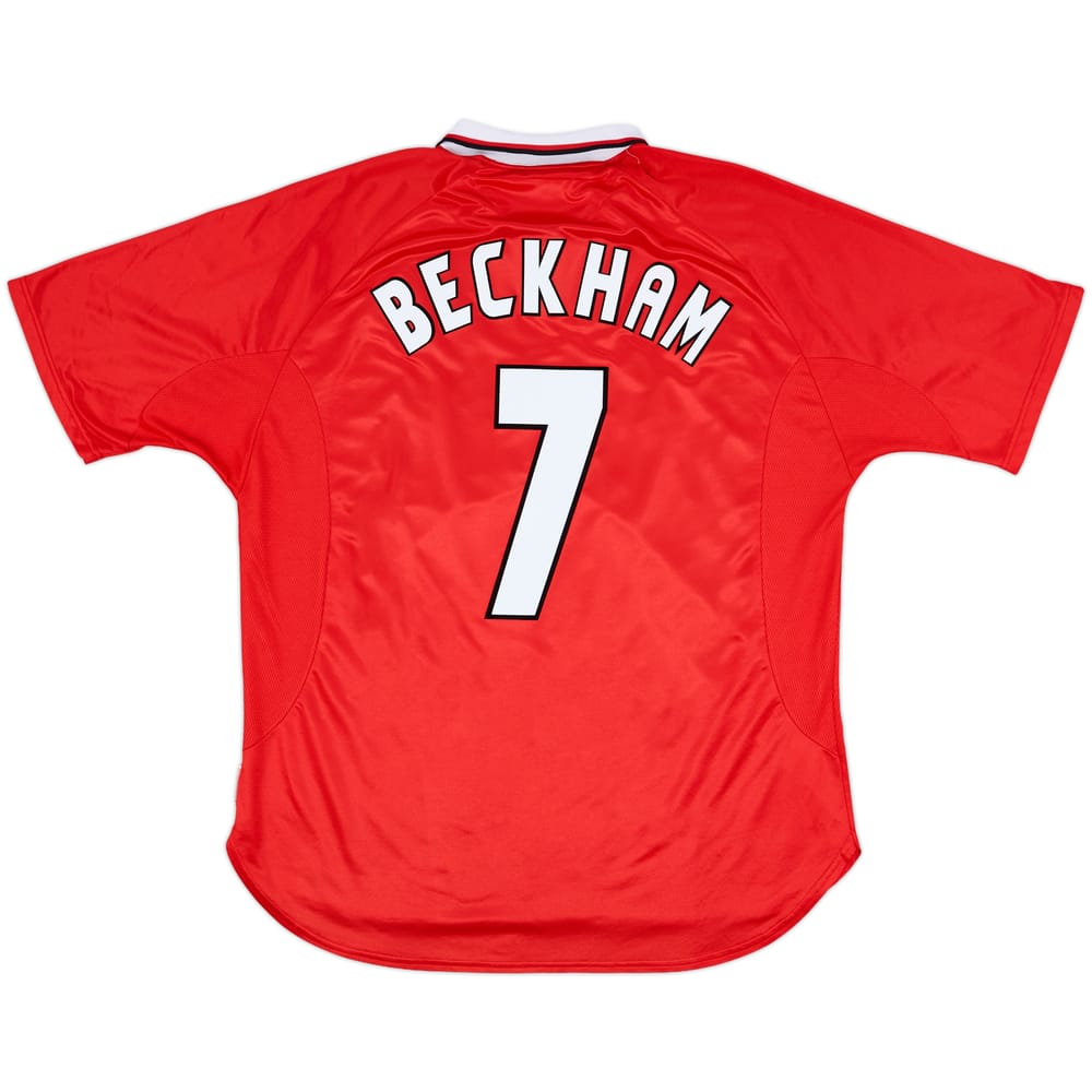 1997-00 Manchester United CL Shirt Beckham #7 - 8/10 - (XXL)