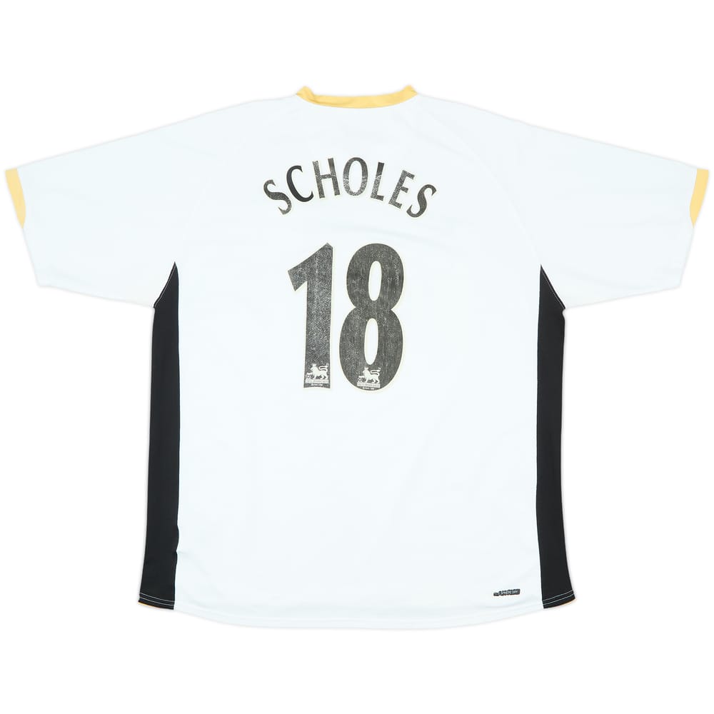 2006-08 Manchester United Away Shirt Scholes #18 - 6/10 - (XXL)