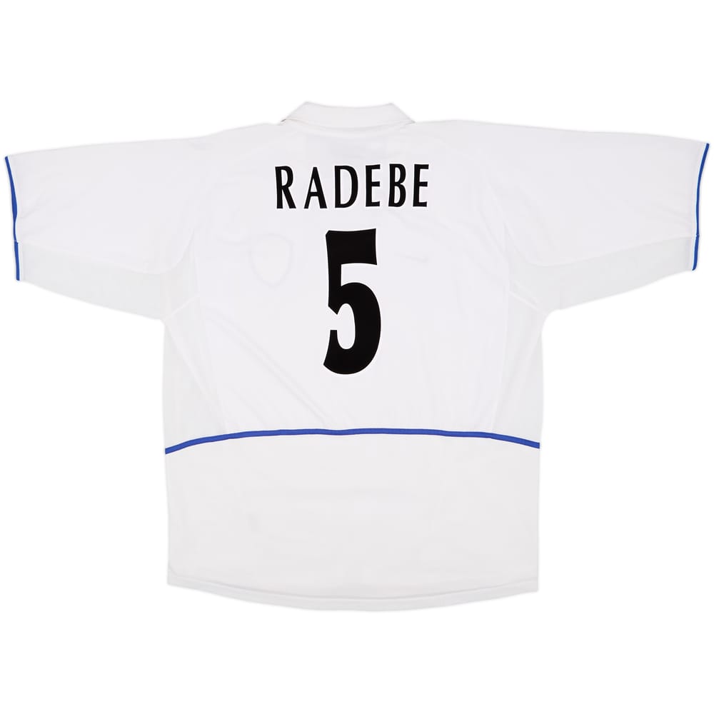 2002-03 Leeds United Home Shirt Radebe #5 - 8/10 - (XXL)
