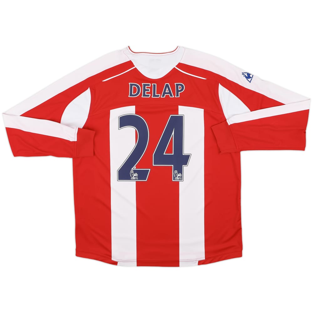 2008-09 Stoke City Home L/S Shirt Delap #24 - 7/10 - (XL)