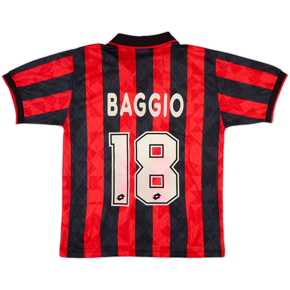 1995-96 AC Milan Home Shirt Baggio #18 - 8/10 - (S)