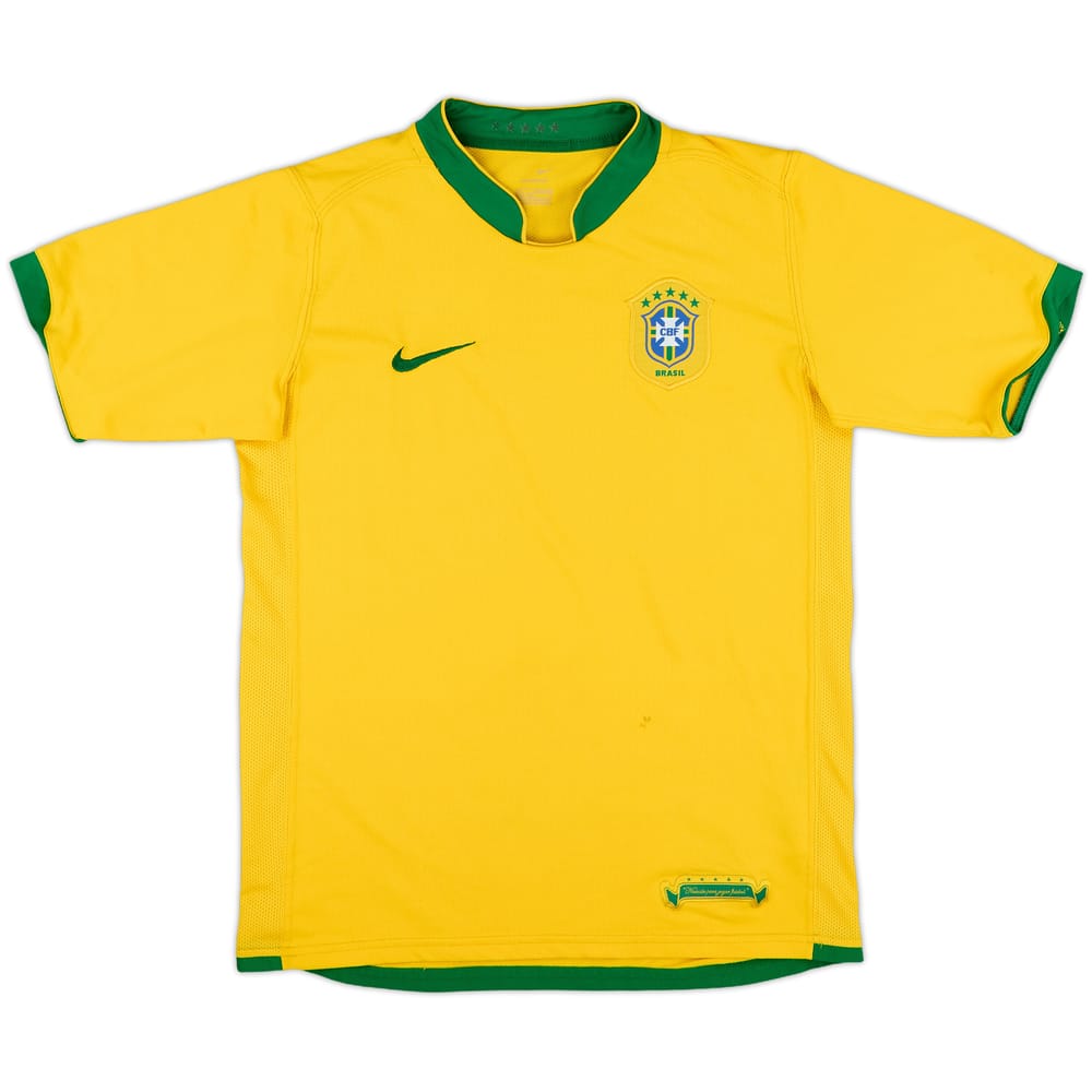 2006-08 Brazil Home Shirt - 7/10 - (XL.Boys)