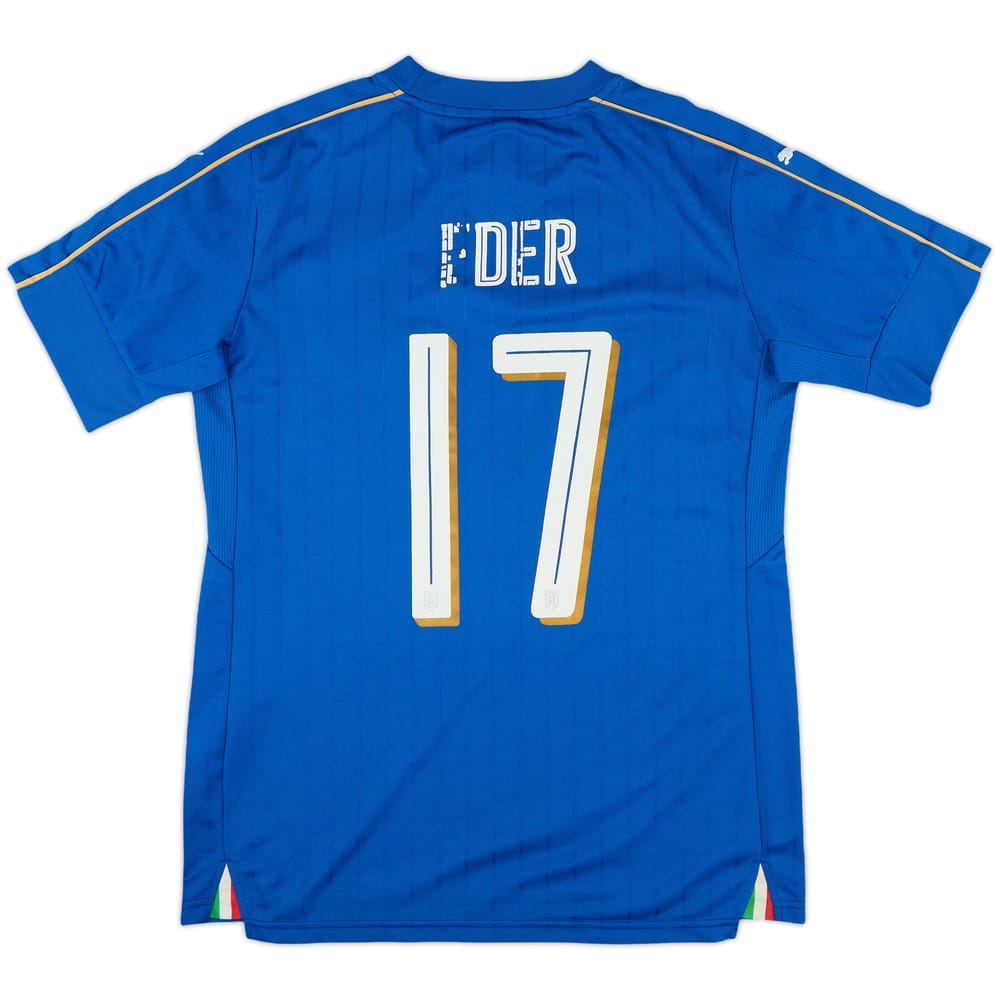 2016-17 Italy Home Shirt Eder #17 - 5/10 - (M)