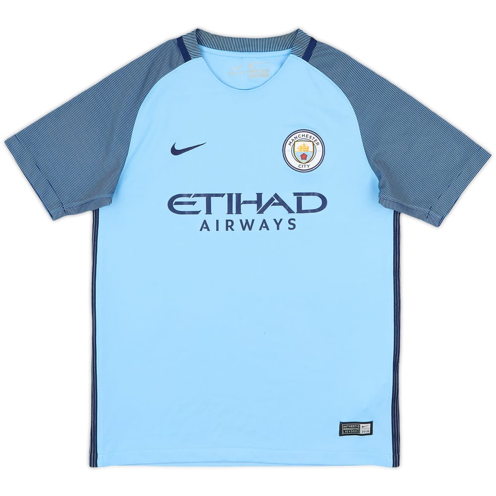 2016-17 Manchester City Home Shirt - 8/10 - (L.Boys)