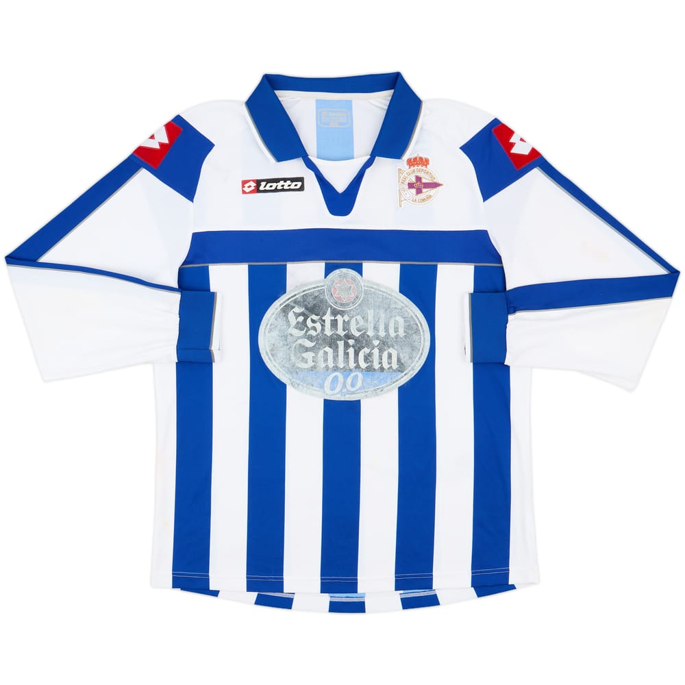 2012-13 Deportivo de La Coruna Home L/S Shirt #6 - 4/10 - (XL)