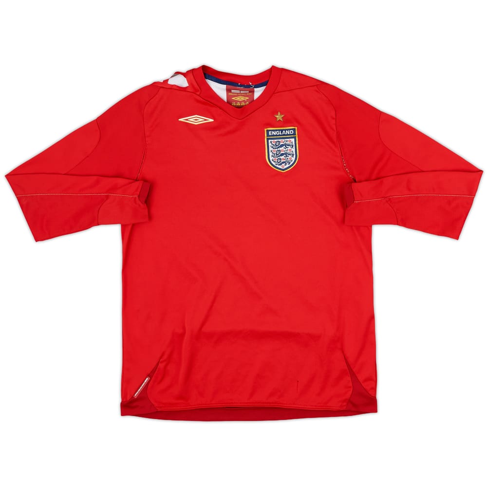 2006-08 England Away L/S Shirt - 6/10 - (XL.Boys)