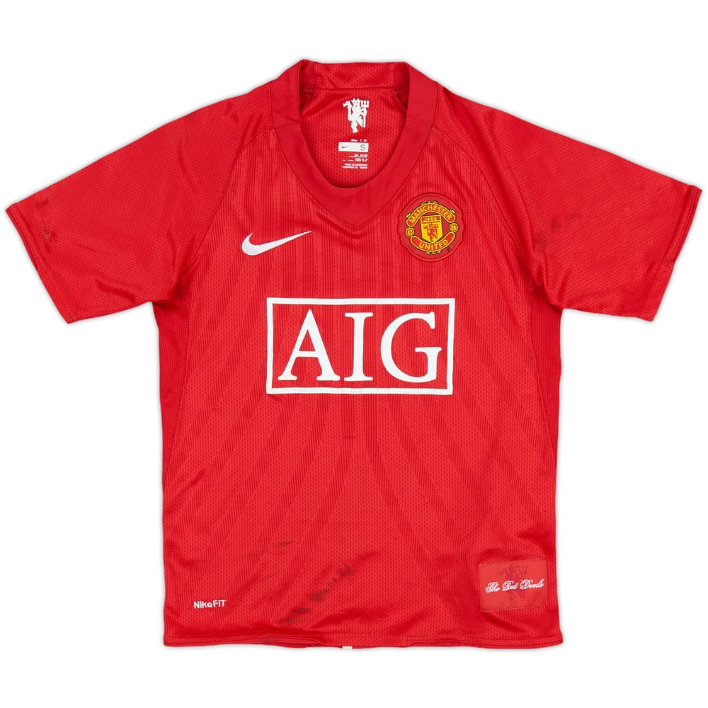 2007-09 Manchester United Home Shirt - 5/10 - (S.Boys)