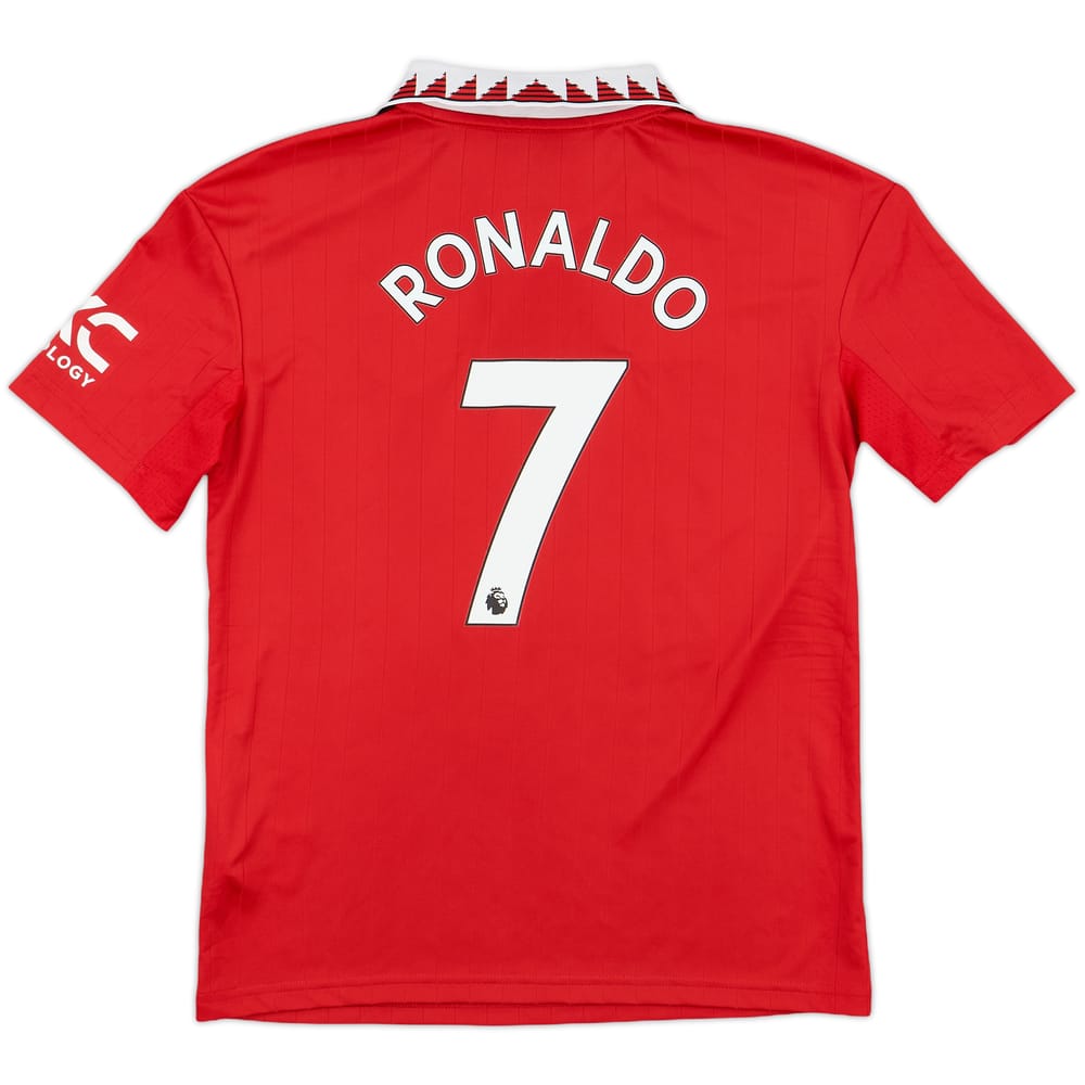 2022-23 Manchester United Home Shirt Ronaldo #7 - 8/10 - (M.Boys)