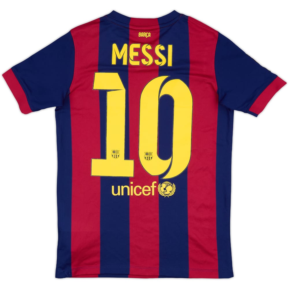 2014-15 Barcelona Home Shirt Messi #10 - 7/10 - (L.Boys)