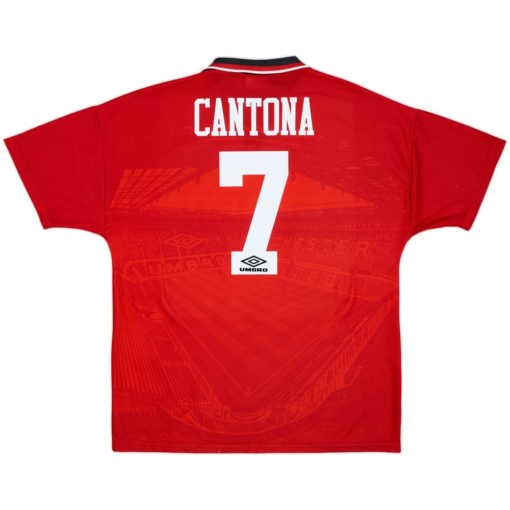 1994-96 Manchester United Home Shirt Cantona #7 - 8/10 - (XL)
