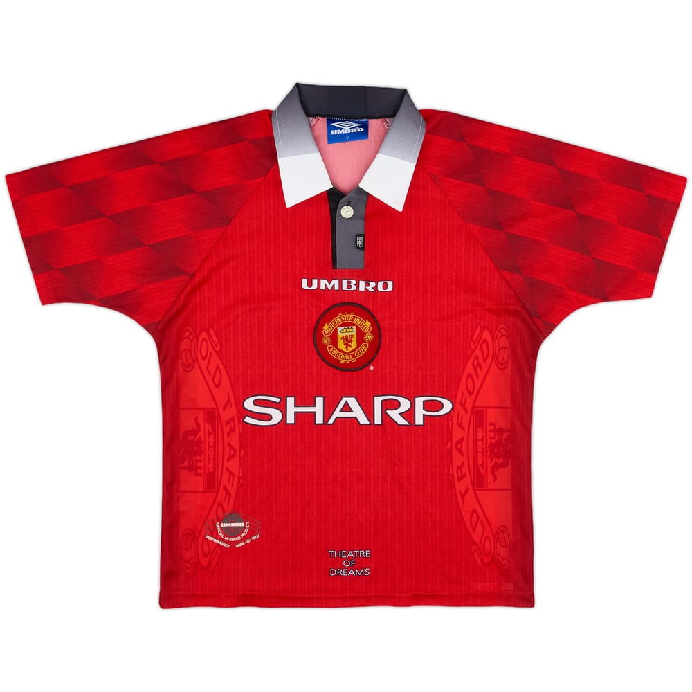 1996-98 Manchester United Home Shirt - 4/10 - (Y)