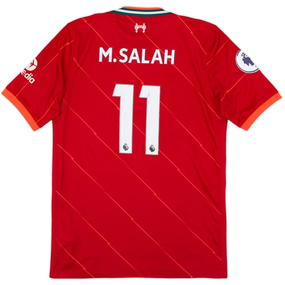 2021-22 Liverpool Home Shirt M.Salah #11 - 4/10 - (L.Boys)