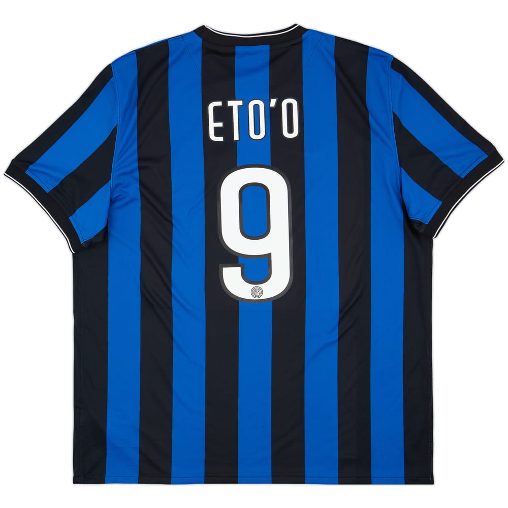 2009-10 Inter Milan Home Shirt Eto'o #9 - 7/10 - (XXL)