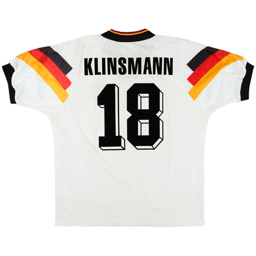 1992-94 Germany Home Shirt Klinsmann #18 - 8/10 - (L)
