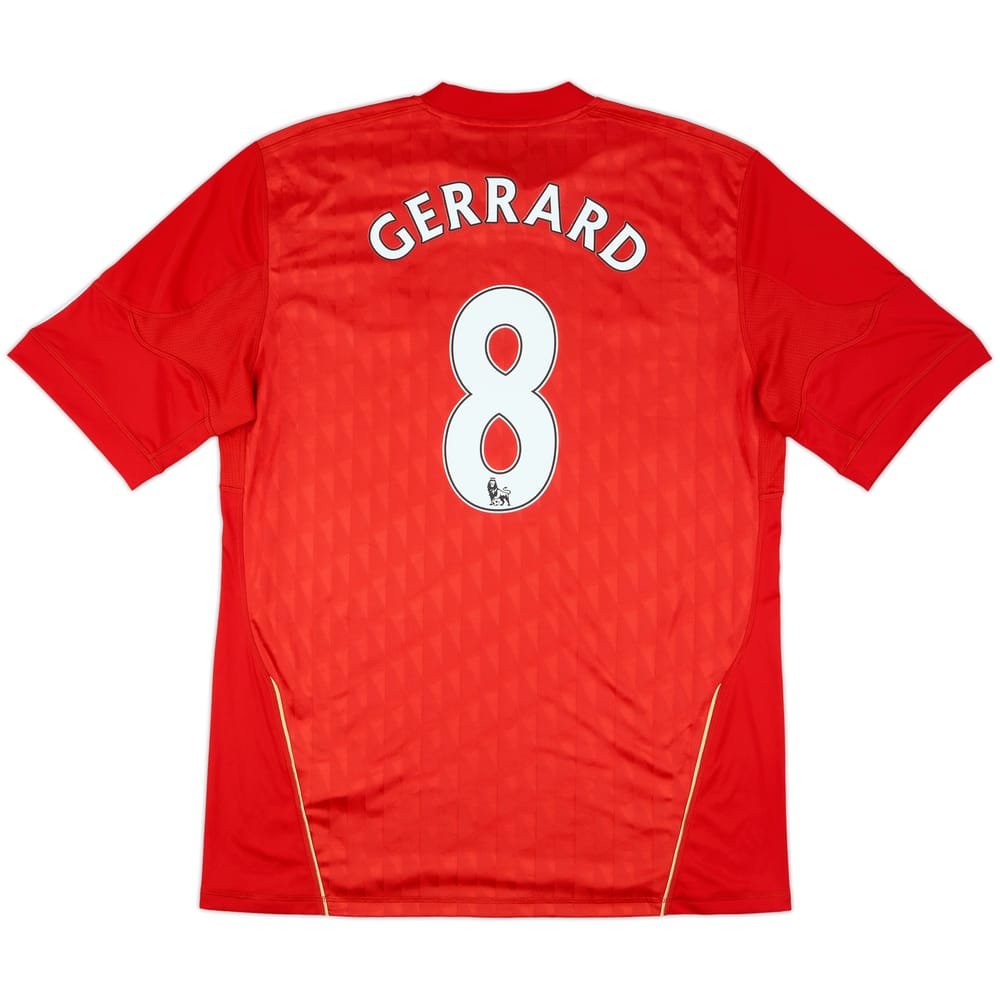2010-12 Liverpool Home Shirt Gerrard #8 - 9/10 - (XL)