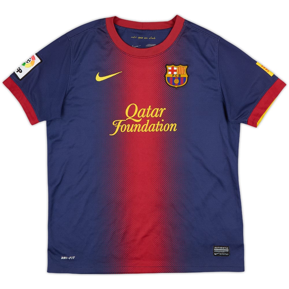 2012-13 Barcelona Home Shirt - 8/10 - (L.Boys)