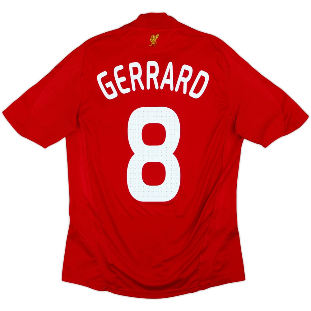 2008-10 Liverpool Home Shirt Gerrard #8 - 7/10 - (S)