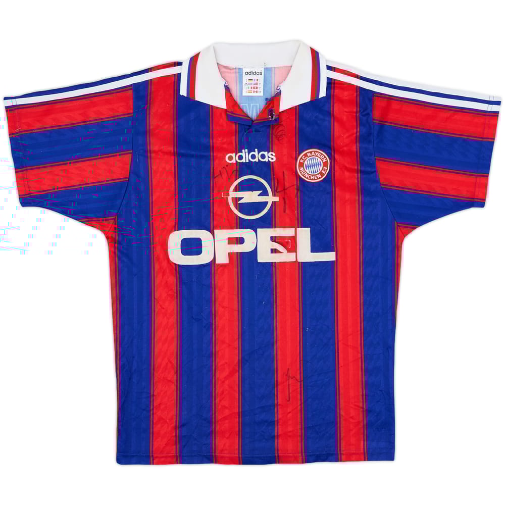 1995-97 Bayern Munich Signed Home Shirt - 4/10 - (S)
