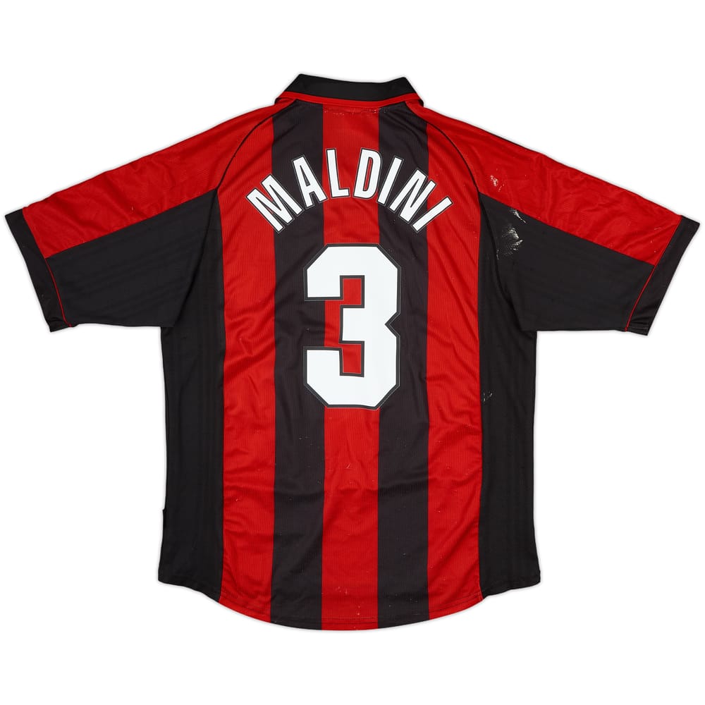 1998-00 AC Milan Home Shirt Maldini #3 - 5/10 - (L)