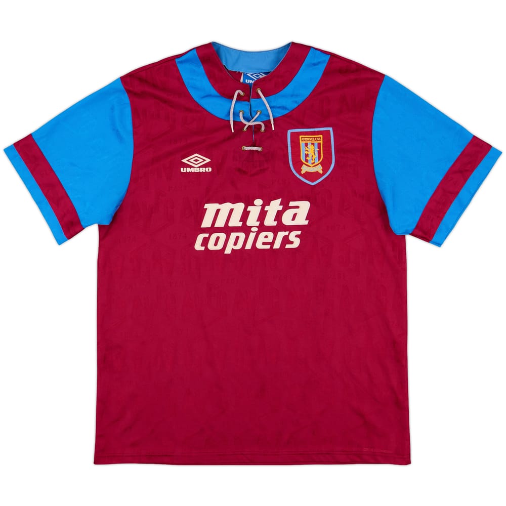 1992-93 Aston Villa Home Shirt #10 - 7/10 - (XL)